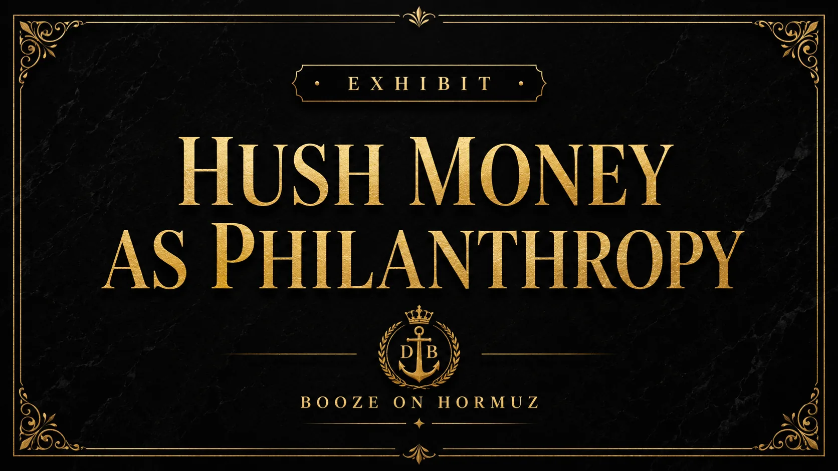 Hush Money as Philanthropy