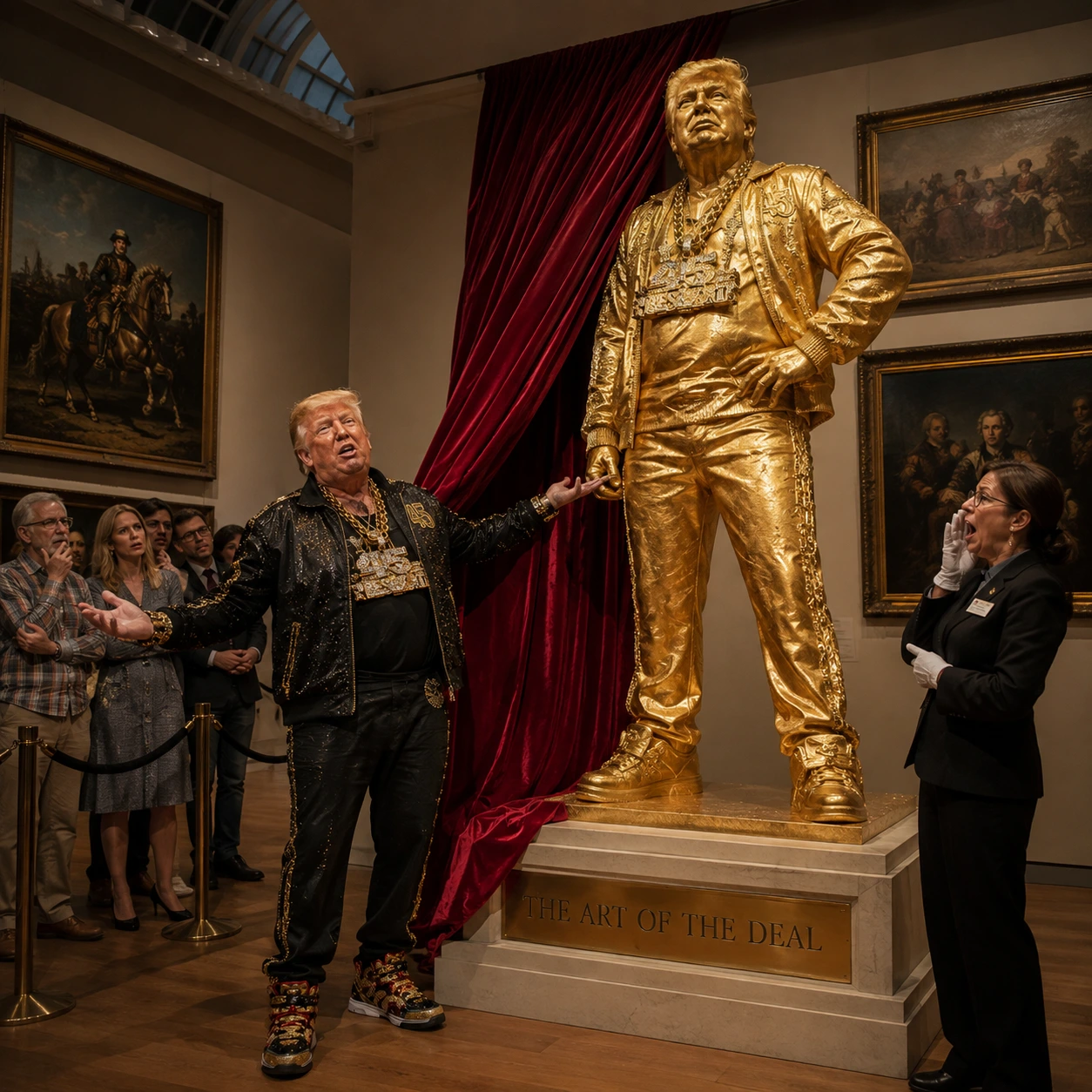 Don Biggly artwork: Unveiling the Gold Statue