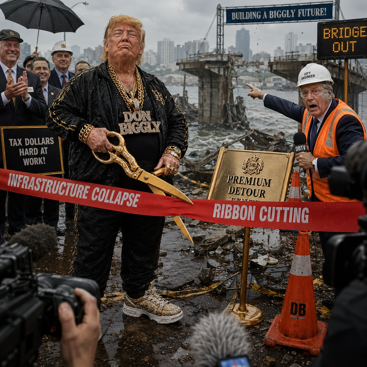 Don Biggly artwork: The Bridge Ribbon Cutting