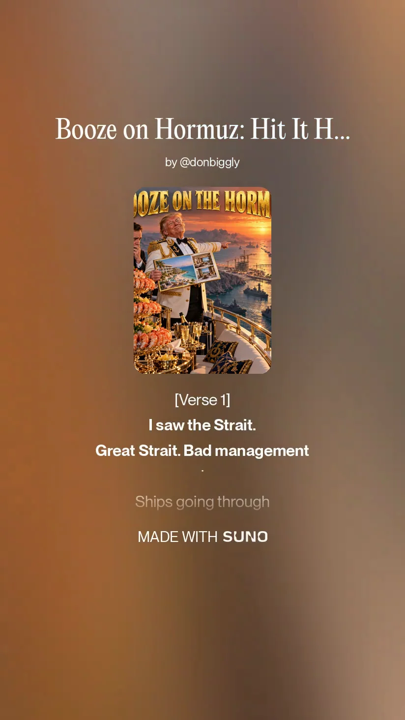 Booze on Hormuz: Hit It Harder (Live from Tehran)