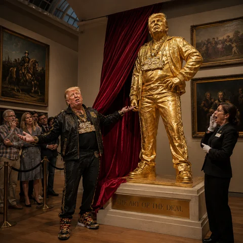 Don Biggly artwork: Unveiling the Gold Statue