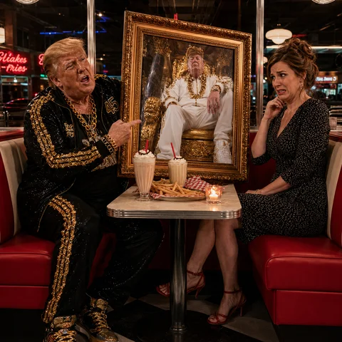 Don Biggly artwork: Dinner with His Portrait