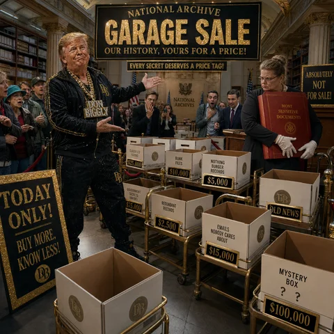 Don Biggly artwork: The Presidential Garage Sale