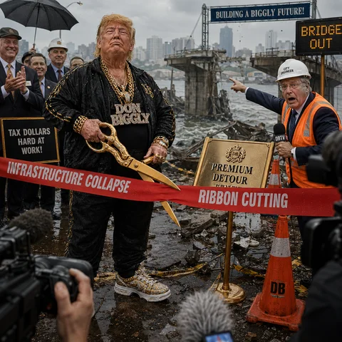 Don Biggly artwork: The Bridge Ribbon Cutting